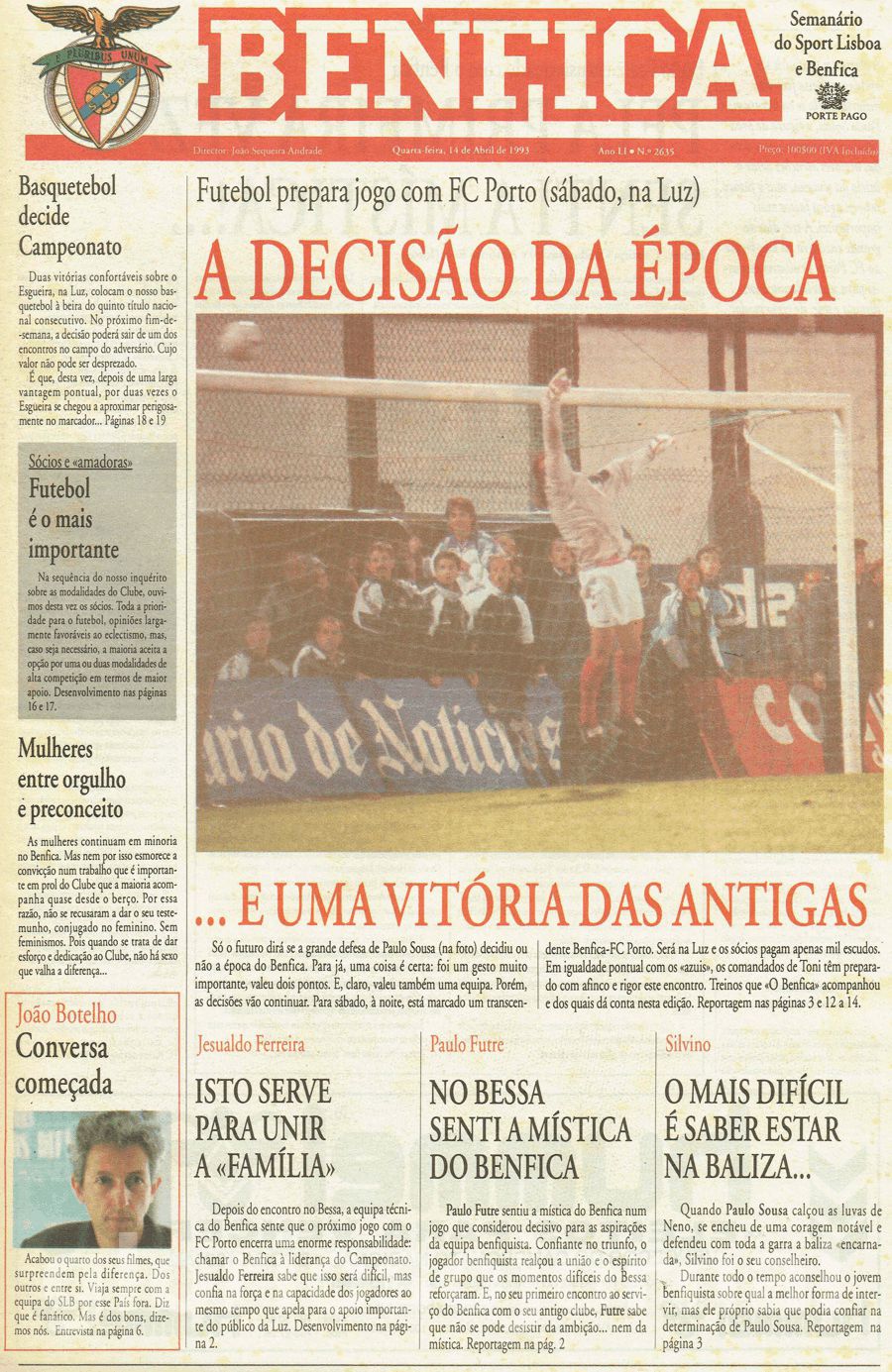 jornal o benfica 2635 1993-04-14